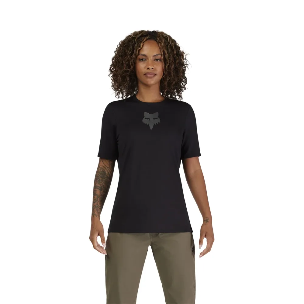 Maillot FOX RANGER HEAD Femme Manches Courtes Noir – Image 3