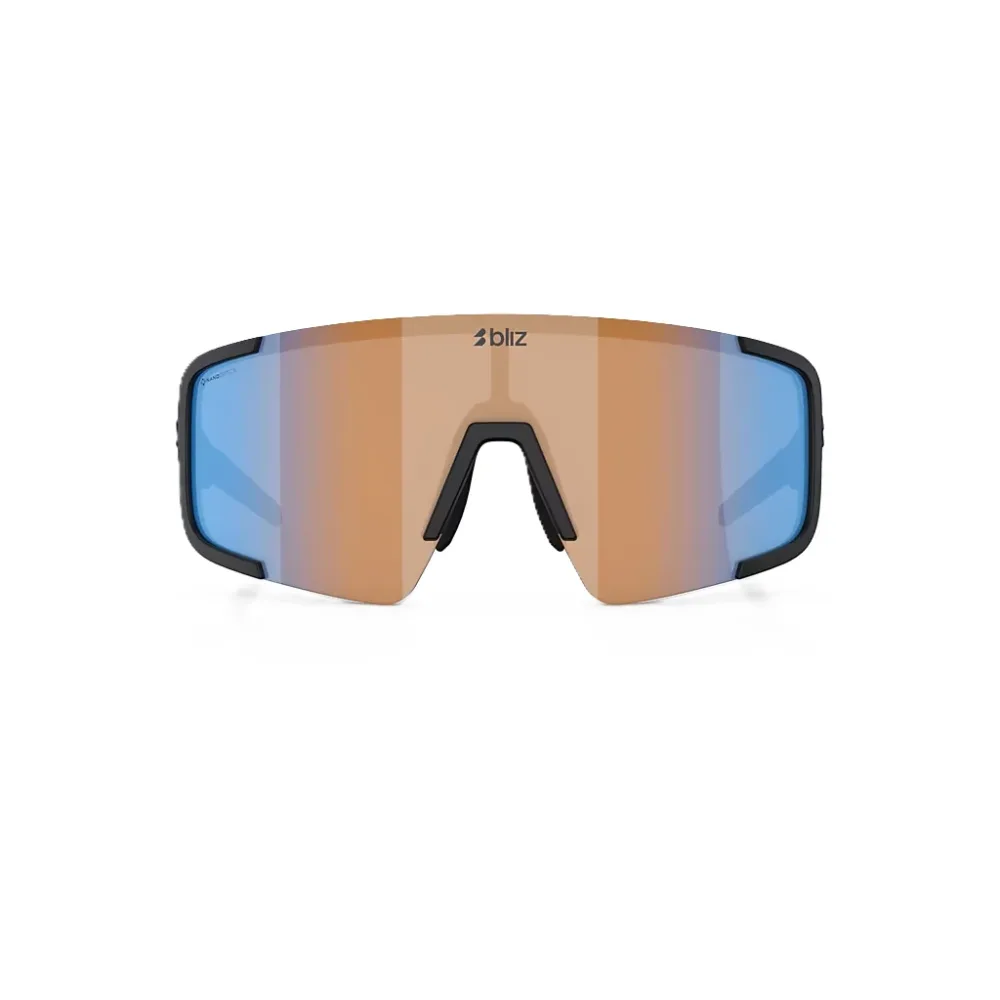 Lunettes BLIZ P003 SMALL Noir Matt Écran Coral/Orange Bleu Iridium – Image 2