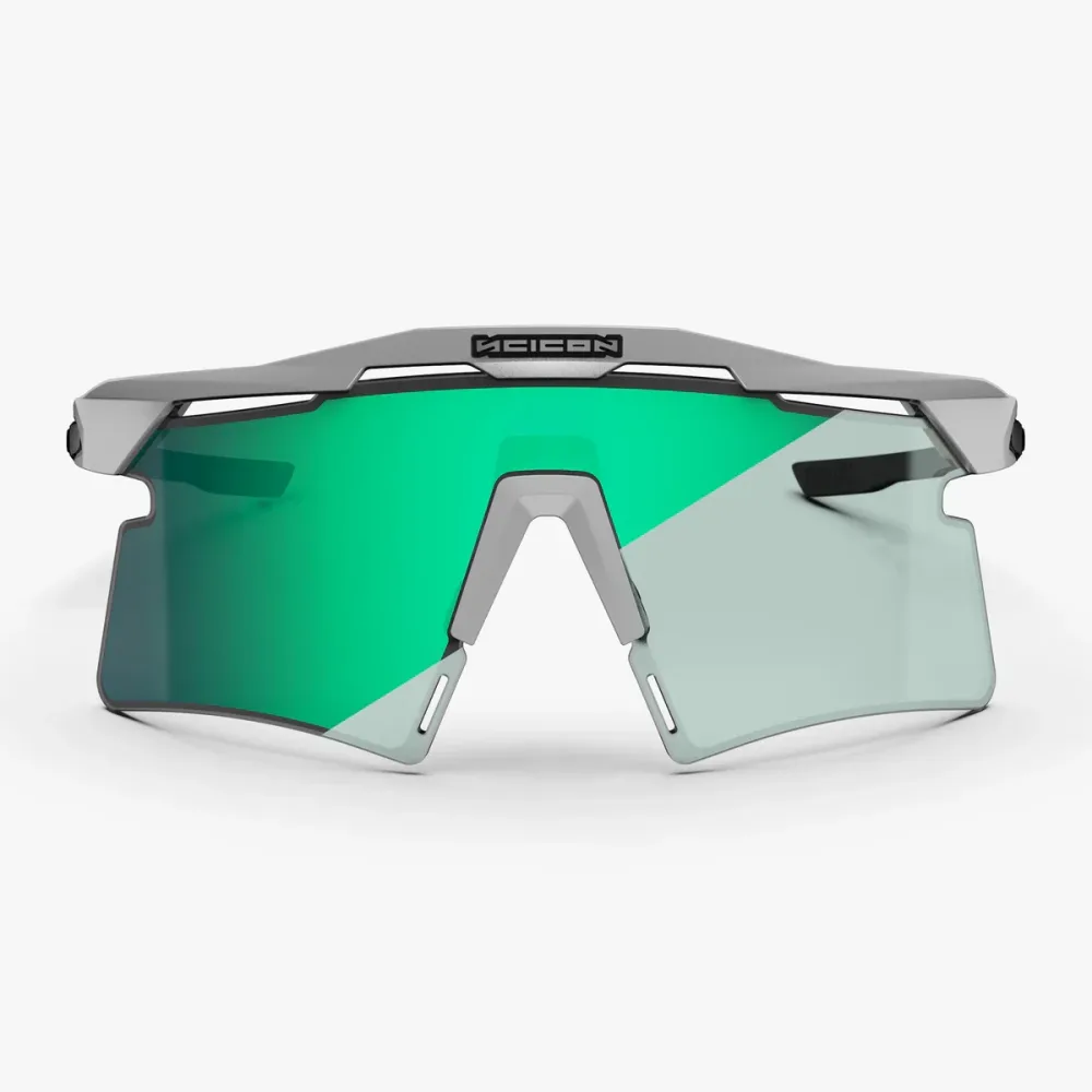 Lunettes SCICON AEROSHADE 2.0 TITANIUM Blanc Metal Verre Photochromique Blue Green – Image 2