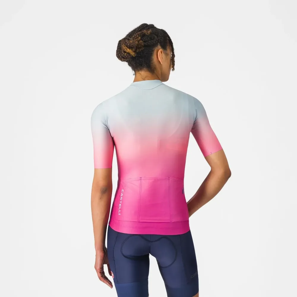 Maillot CASTELLI UPF Femme Manches Courtes Rose – Image 2