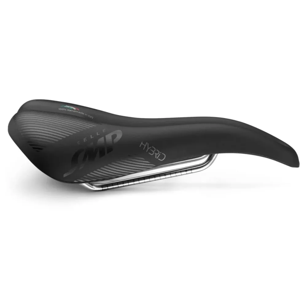 Selle SMP HYBRIDE Largeur 140mm Rails Acier Noir