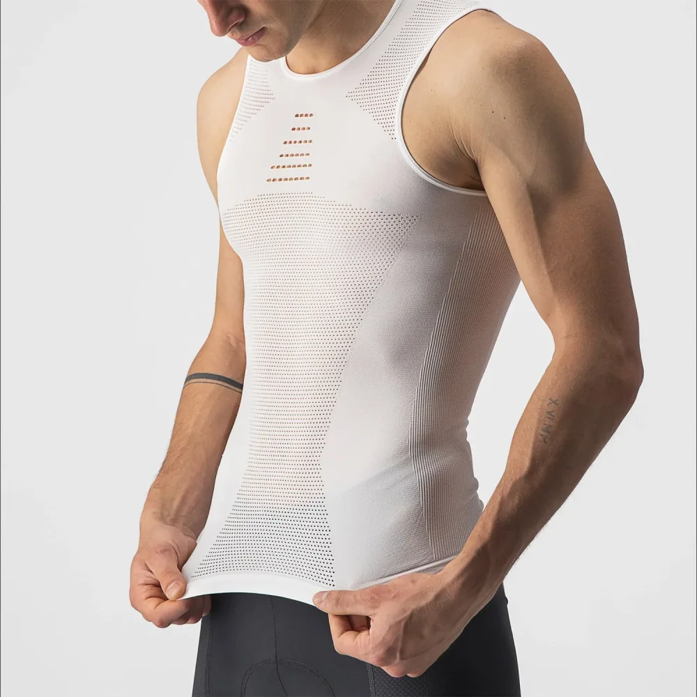 Sous-Vêtement CASTELLI CORE SEAMLESS Sans Manches Blanc – Image 2