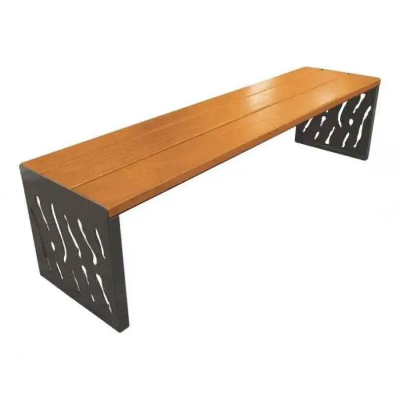 Banquette Venise acier et bois – Image 3