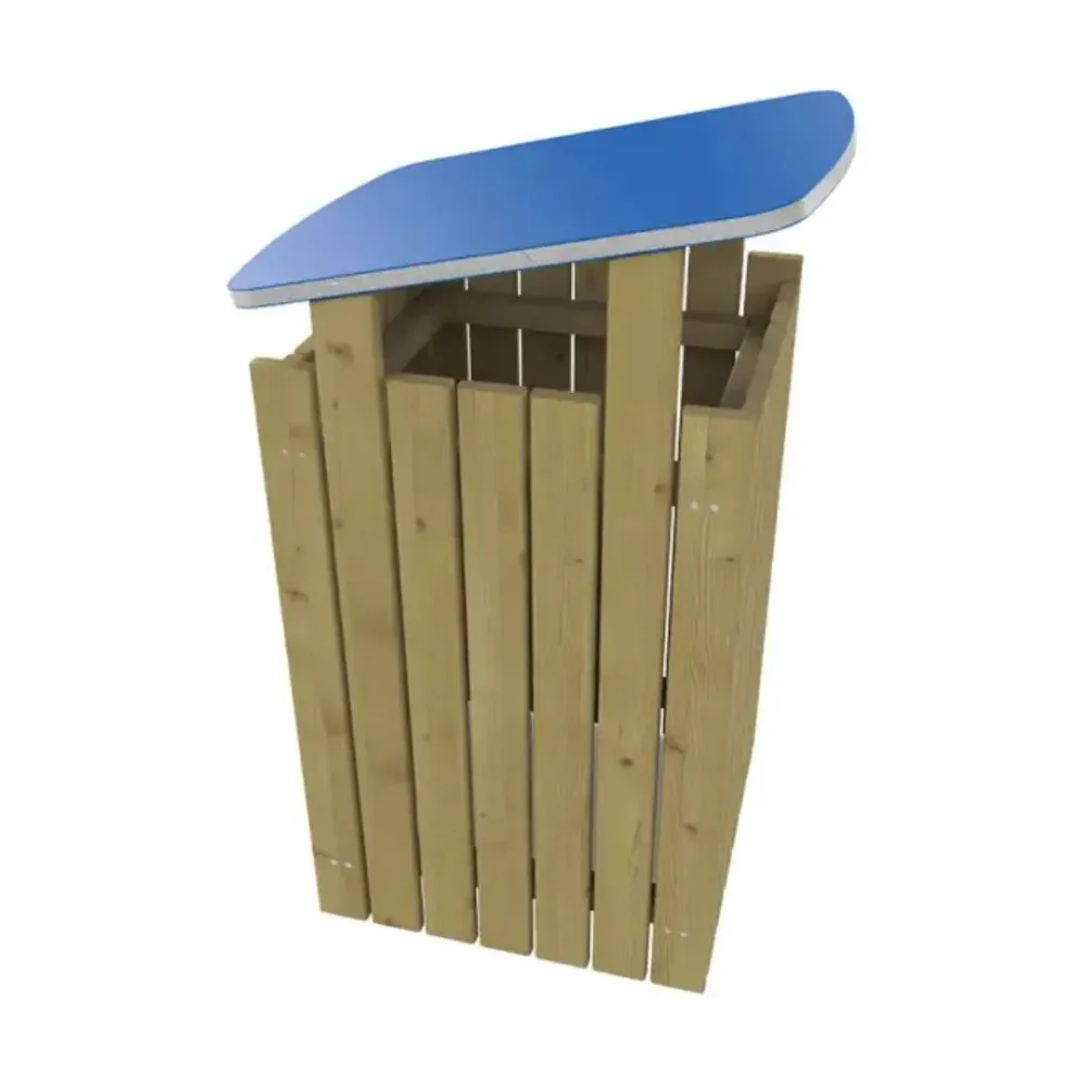 Corbeille en bois avec toit 160 litres Turin
