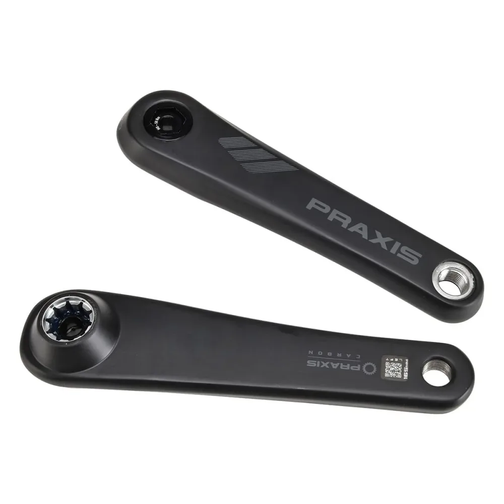 Manivelles Carbone pour VTT Électrique PRAXIS Moteur Brose Noir – Image 3