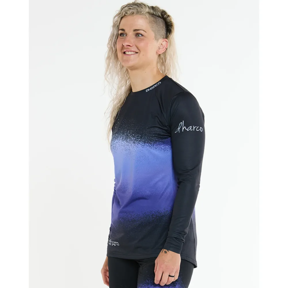 Maillot DHARCO RACE ULTRA VIOLET Manches Longues Femme Noir/Violet – Image 2