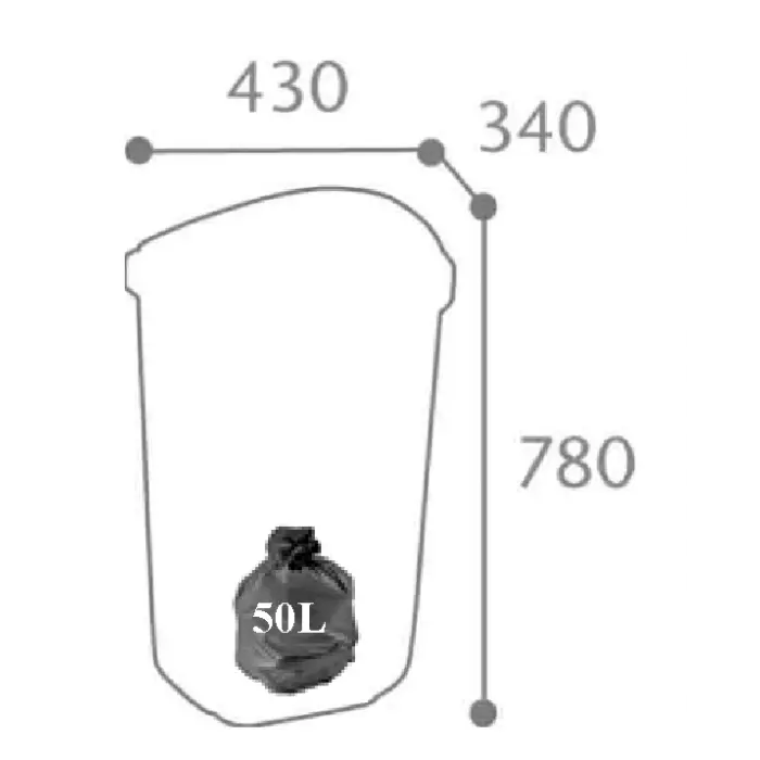 Corbeille murale 50 L Xerios Green – Image 2