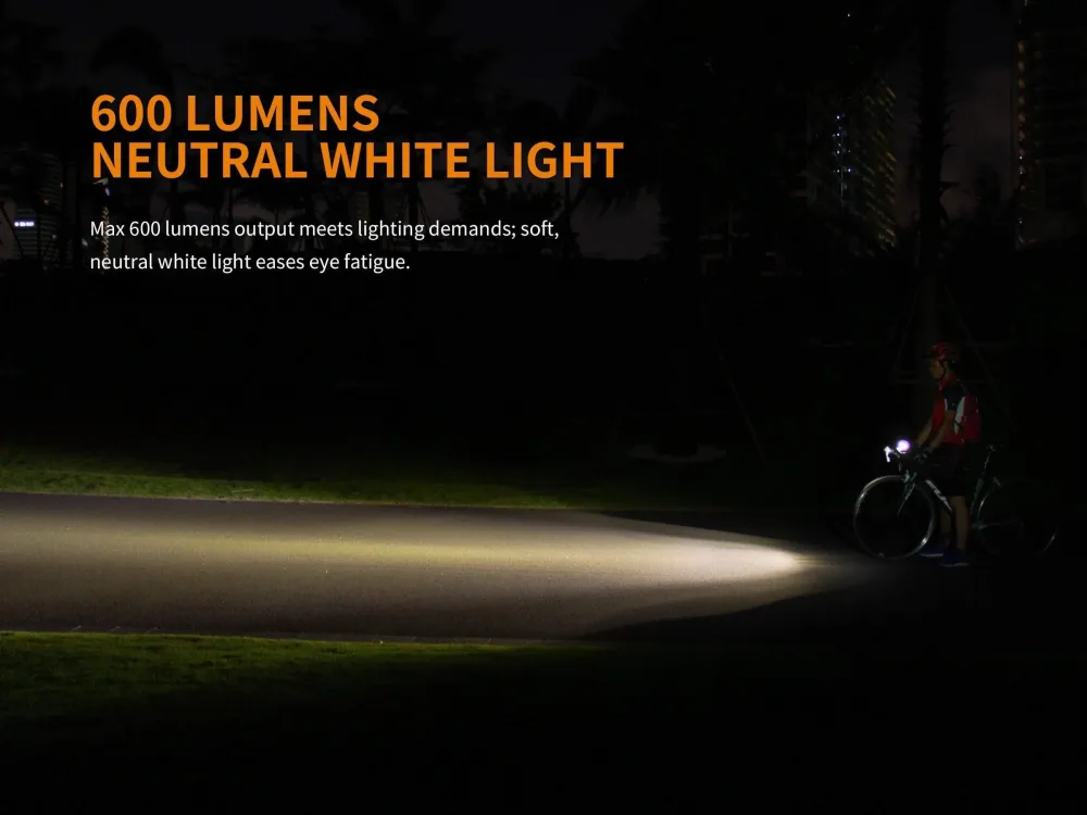 Fenix BC25R - Lampe de vélo - 600 lumens - Technologie anti éblouissement piétons – Image 2