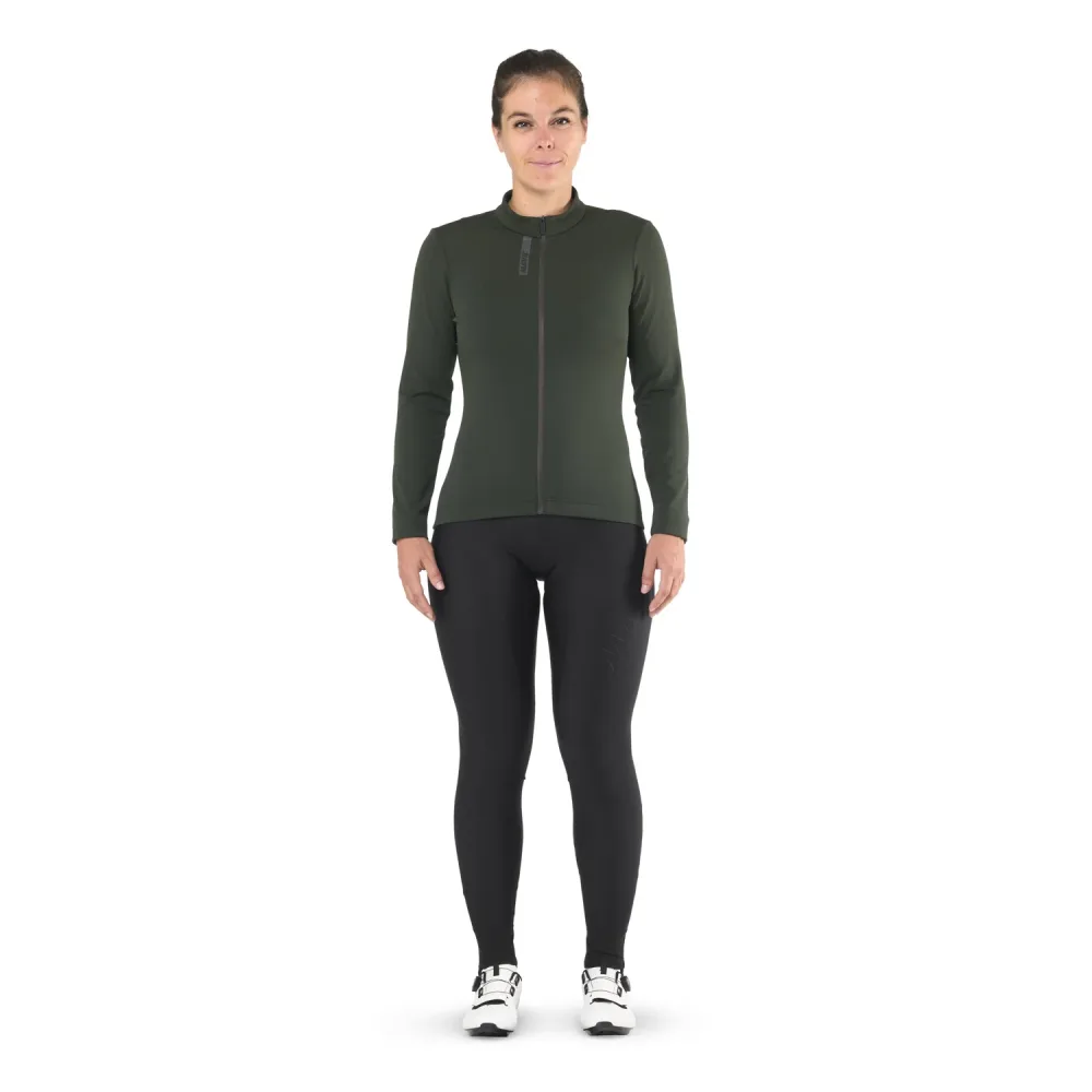 Maillot MAVIC AKSIUM THERMO Femme Manches Longues Vert – Image 3