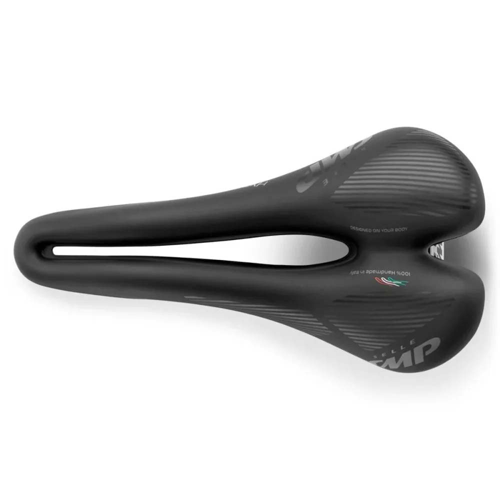 Selle SMP HYBRIDE Largeur 140mm Rails Acier Noir – Image 3