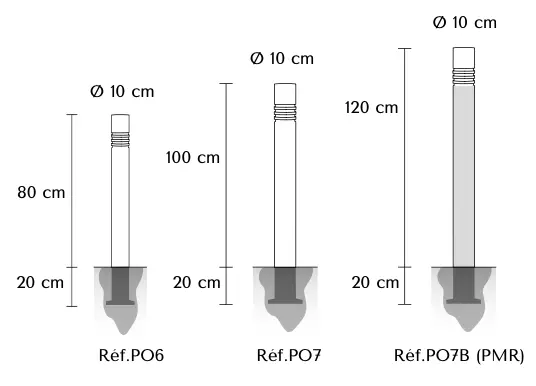 Potelet Élégance haute visibilité – Image 2