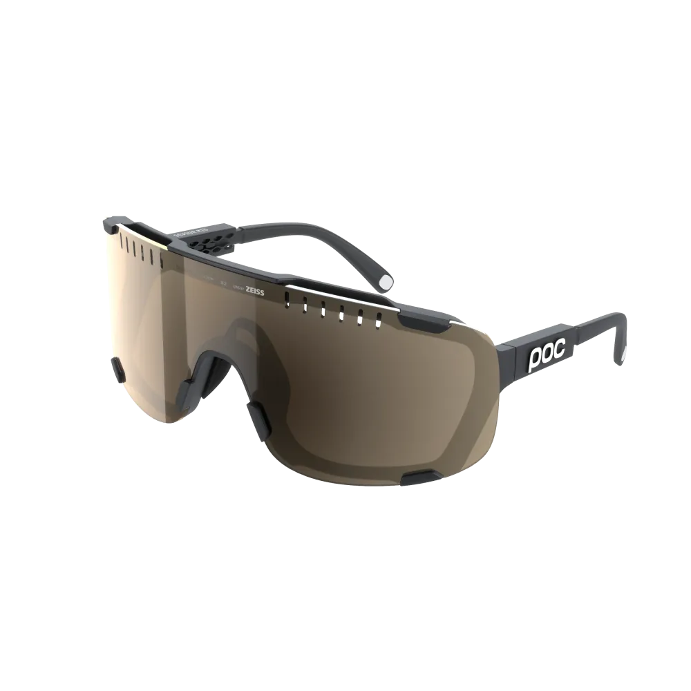 Lunettes POC DEVOUR MID Noir Verre Clarity Trail Partly Sunny Silver