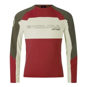 Maillot ENDURA MT500 BURNER LITE Manches Longues Rouge Maillot ENDURA MT500 BURNER LITE Manches Longues Rouge