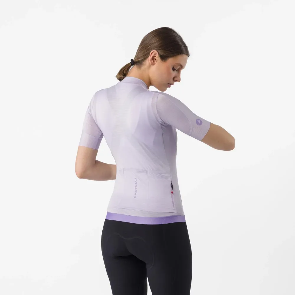 Maillot CASTELLI ESPRESSO 2 Femme Manches Courtes Purple Mist – Image 2