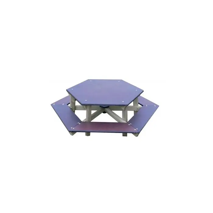 Table de pique nique enfant Hexagonale-ht 30 cm