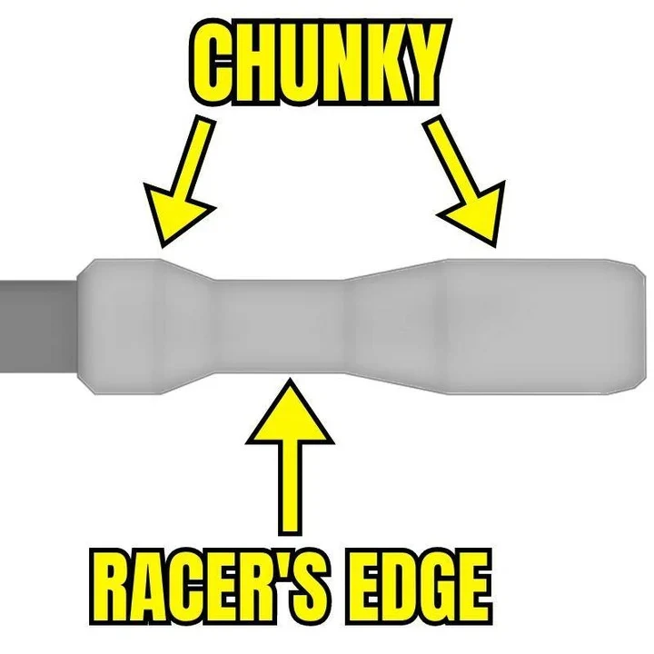 Grips ESI FIT CR (CHUNKY/RACER'S EDGE COMBO) 130 mm Rouge – Image 2
