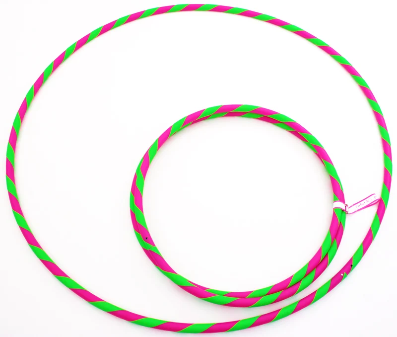 Perfect Hula hoop Play décoré diam 16mm/80cm plastique ROSE avec rubans – Image 3
