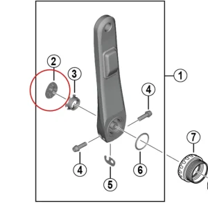 Cache Manivelle SHIMANO pour Pédalier FC-R8100-P