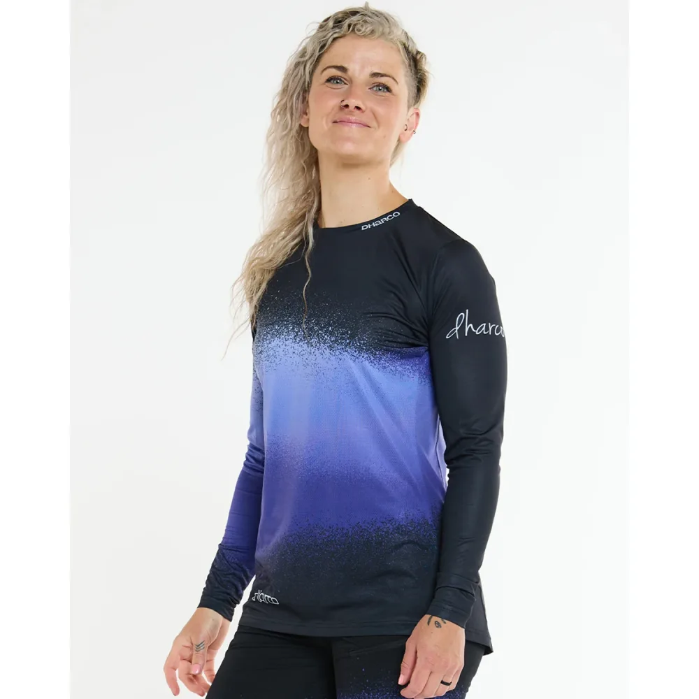 Maillot DHARCO RACE ULTRA VIOLET Manches Longues Femme Noir/Violet – Image 3