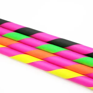 Perfect Hula hoop Play décoré diam 16mm/80cm plastique ROSE avec rubans Perfect Hula hoop Play décoré diam 16mm/80cm plastique ROSE avec rubans