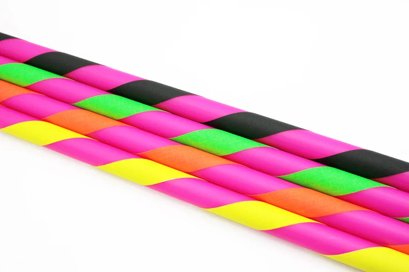 Perfect Hula hoop Play décoré diam 16mm/80cm plastique ROSE avec rubans