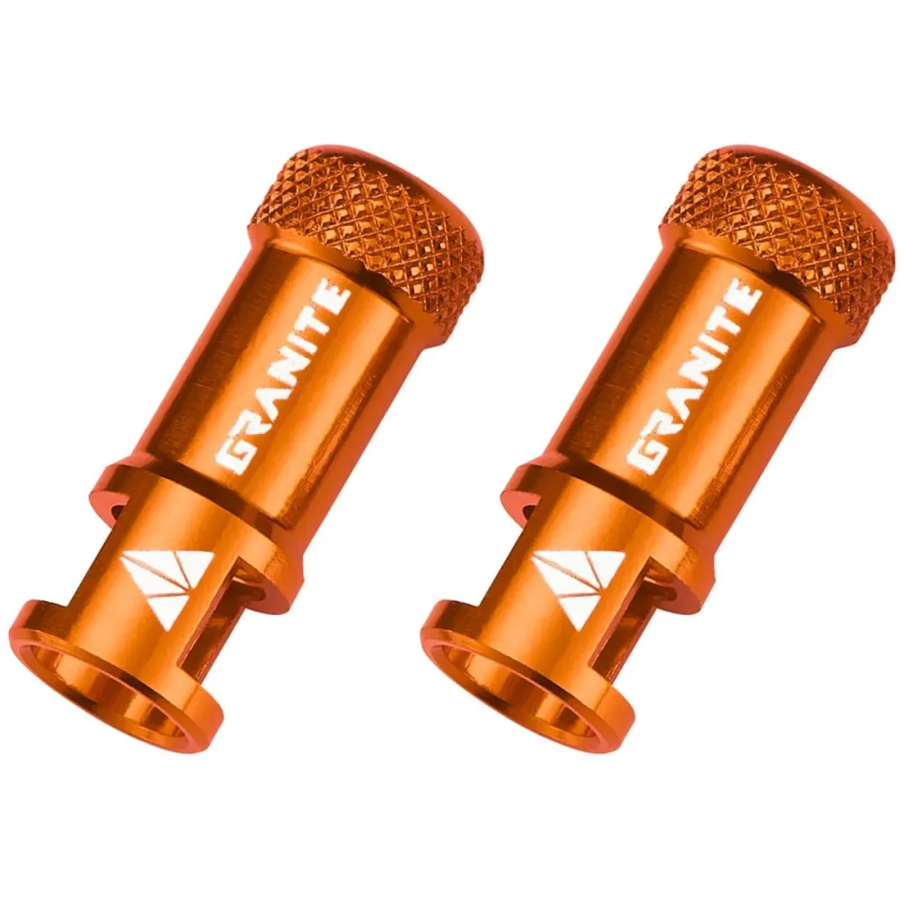 Démonte-Obus Bouchon de Valve GRANITE DESIGN JUICY NIPPLE (x2) Orange Démonte-Obus Bouchon de Valve GRANITE DESIGN JUICY NIPPLE (x2) Orange