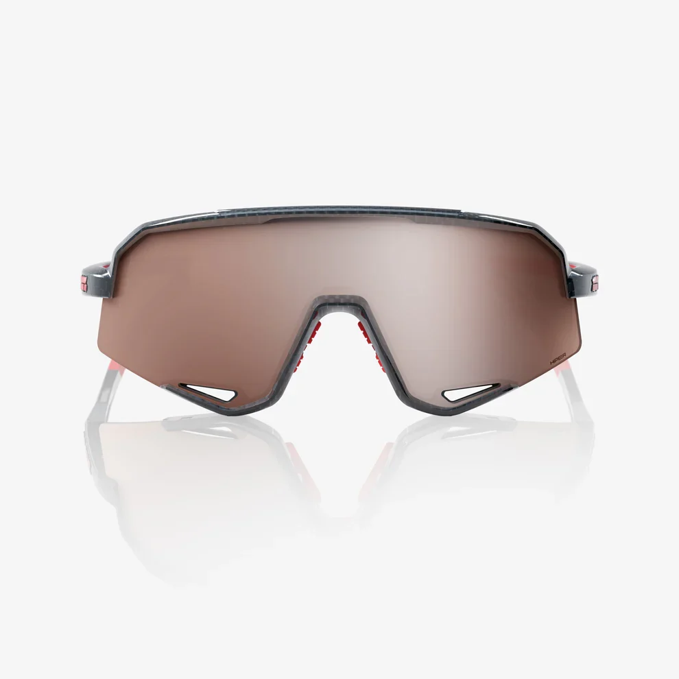 Lunettes 100% SLENDALE Noir Carbon Hiper Mirror Argent