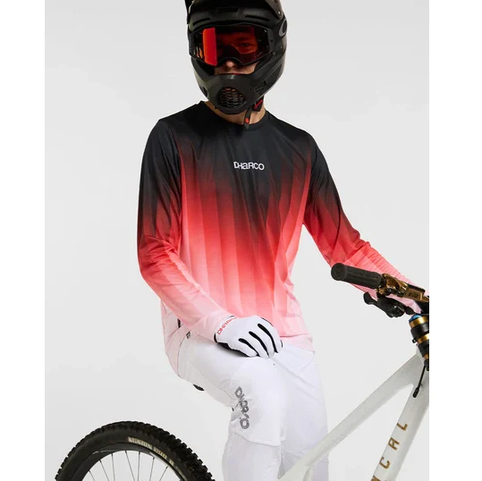 Maillot DHARCO RACE PRISM Manches Longues Rouge – Image 3