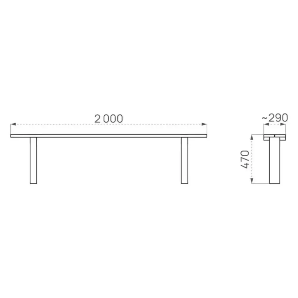 Banquette en bois Turin – Image 2