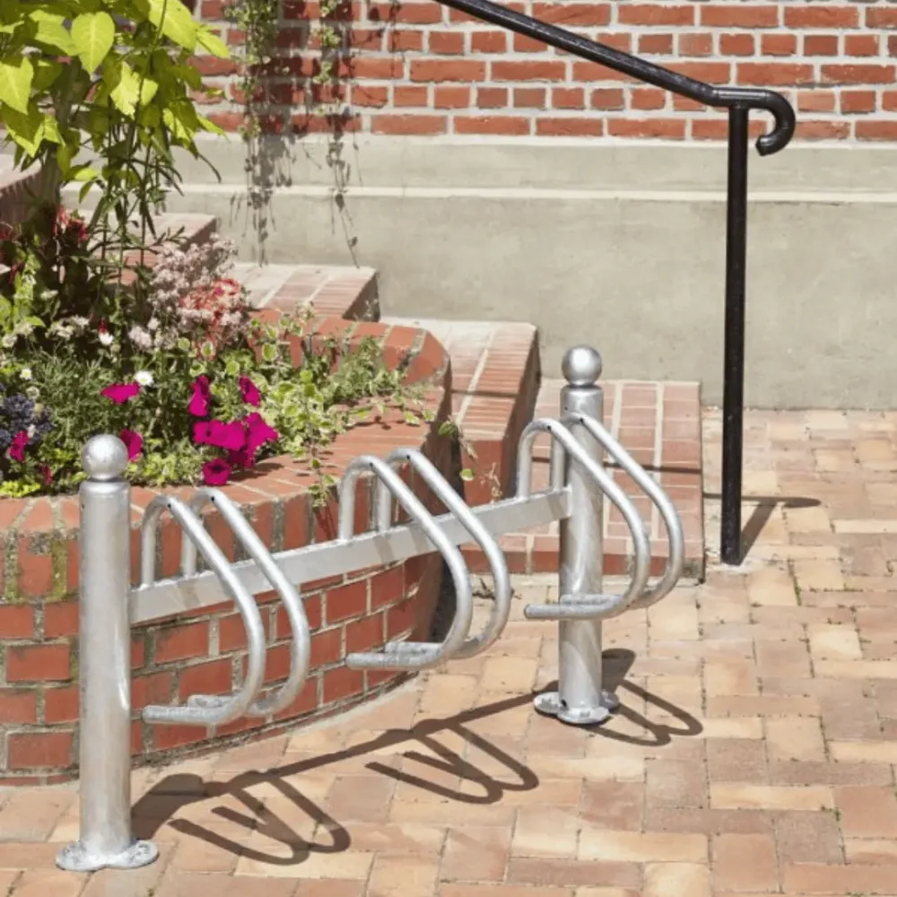 Râtelier Mottez New York Galvanisé 3, 5 ou 10 vélos côte à côte – Image 3