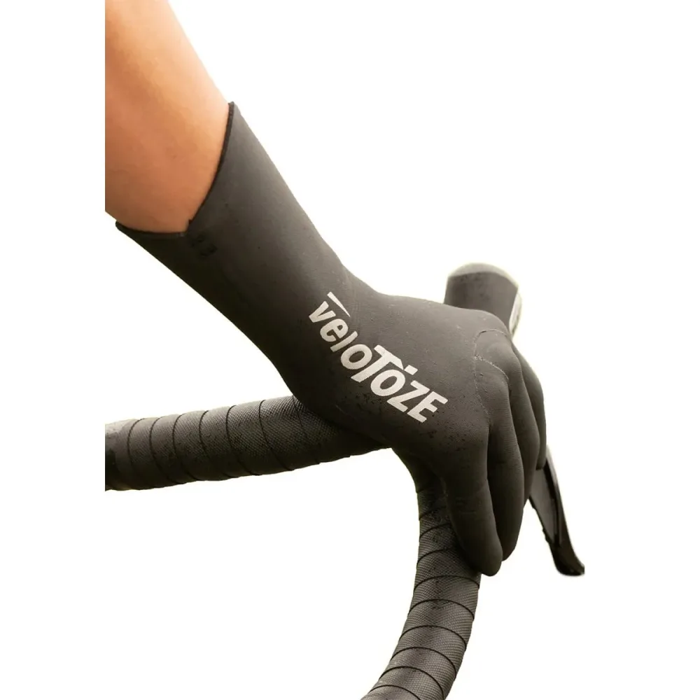 Gants VELOTOZE NÉOPRÈNE Noir/Blanc – Image 3