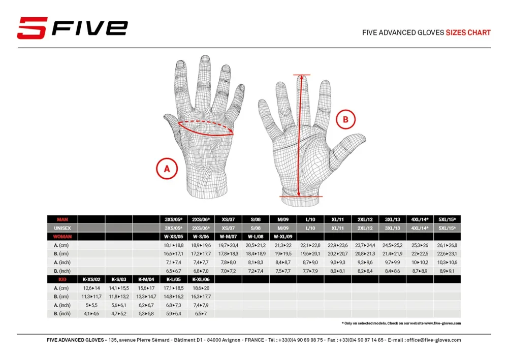 Gants FIVE RC2 Rouge – Image 3