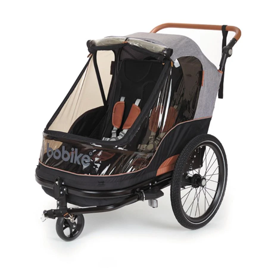 REMORQUE / POUSSETTE ENFANT BOBIKE MOOBE GRIS CHARGE MAXI 44KG – Image 2