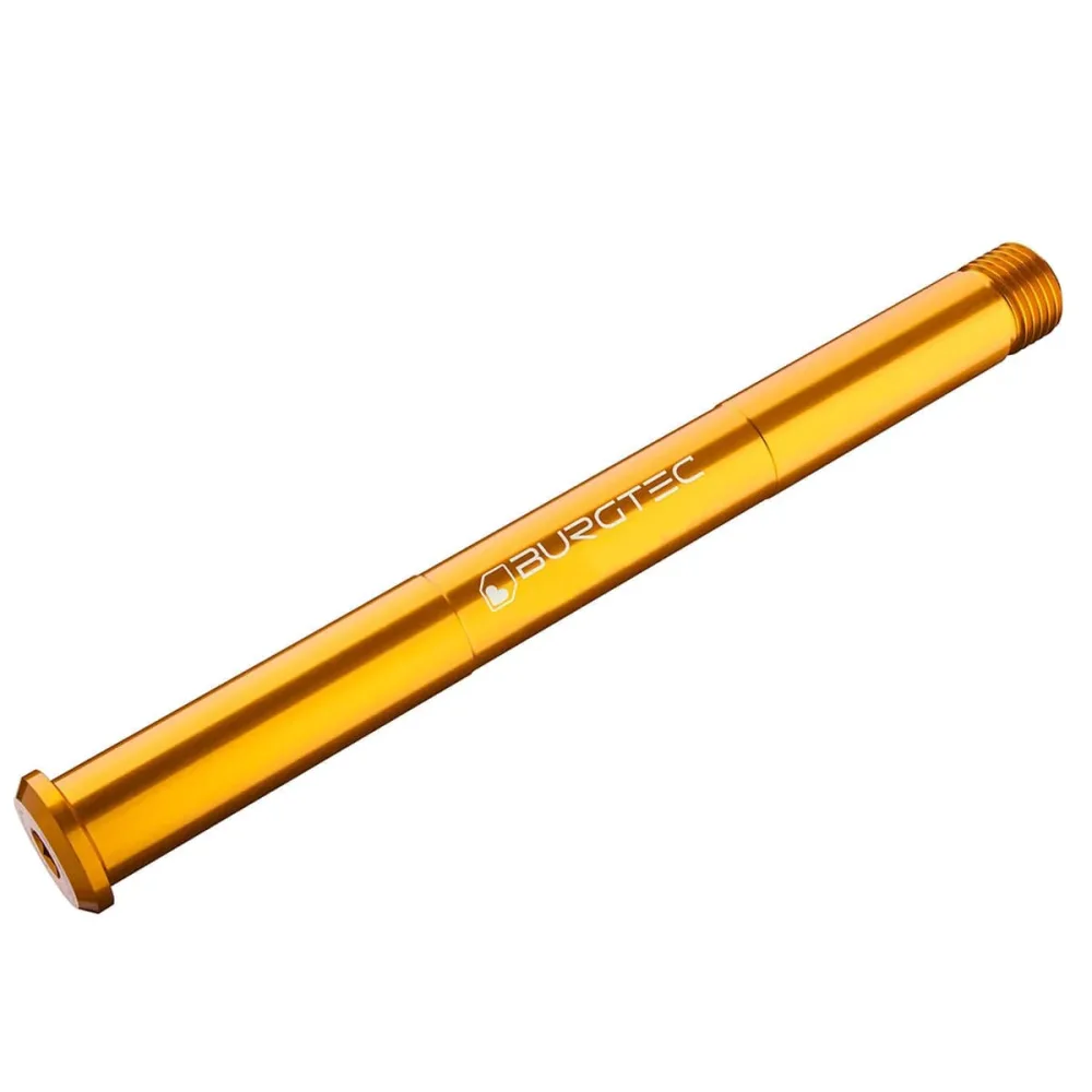 Axe de Roue Avant BURGTEC pour Fourche Rockshox 15×110 mm Boost Or Axe de Roue Avant BURGTEC pour Fourche Rockshox 15×110 mm Boost Or