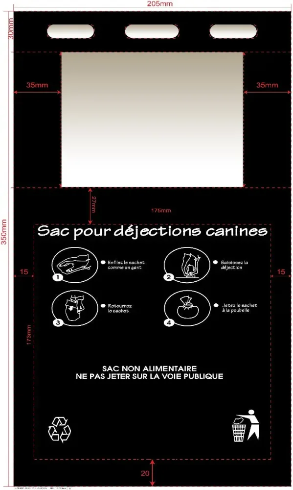 Sachets à déjections canines - liasse