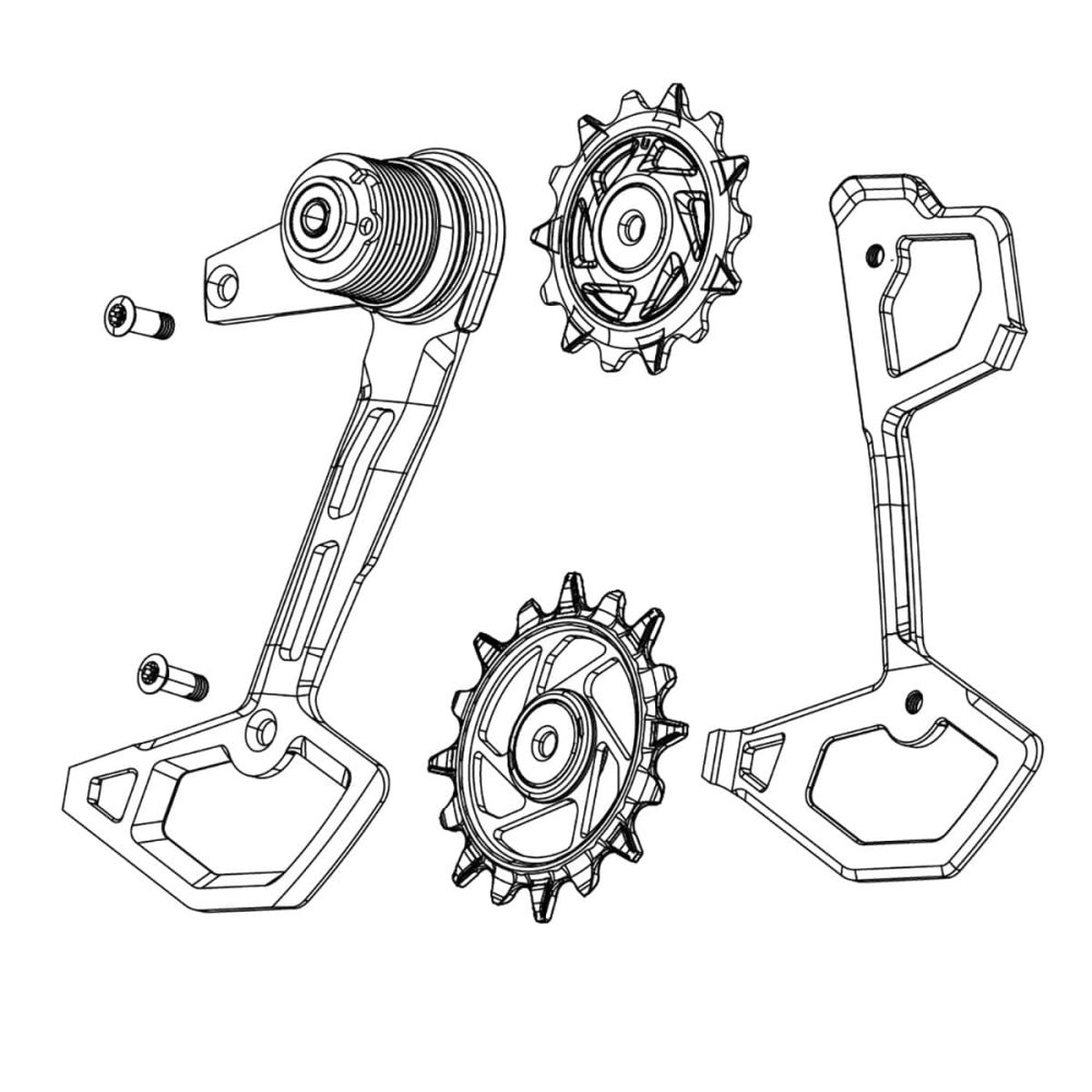 Chape de Dérailleur Arrière Complète 12V SRAM XX T-TYPE EAGLE AXS Chape de Dérailleur Arrière Complète 12V SRAM XX T-TYPE EAGLE AXS
