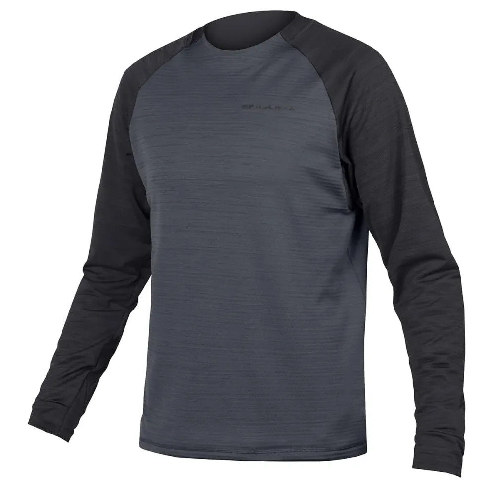Maillot ENDURA SINGLETRACK FLEECE Manches Longues Noir