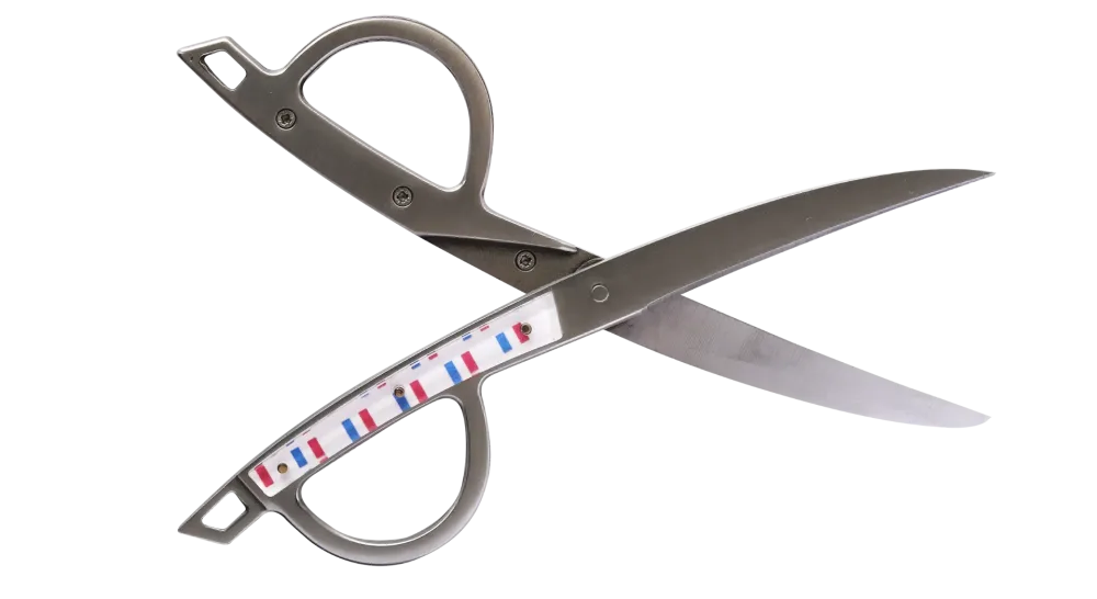 Ciseaux d'inauguration inox tricolore – Image 2