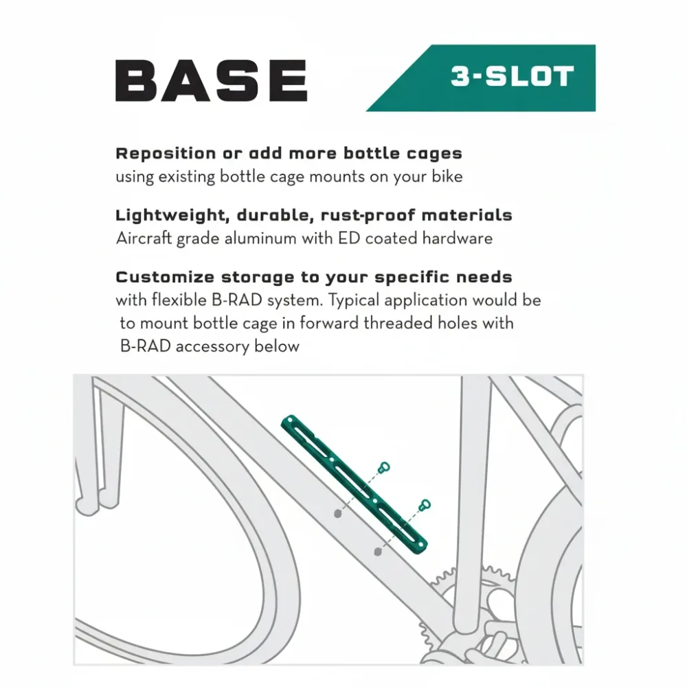 Base de montage WOLF TOOTH B-RAD 3 Emplacements – Image 2