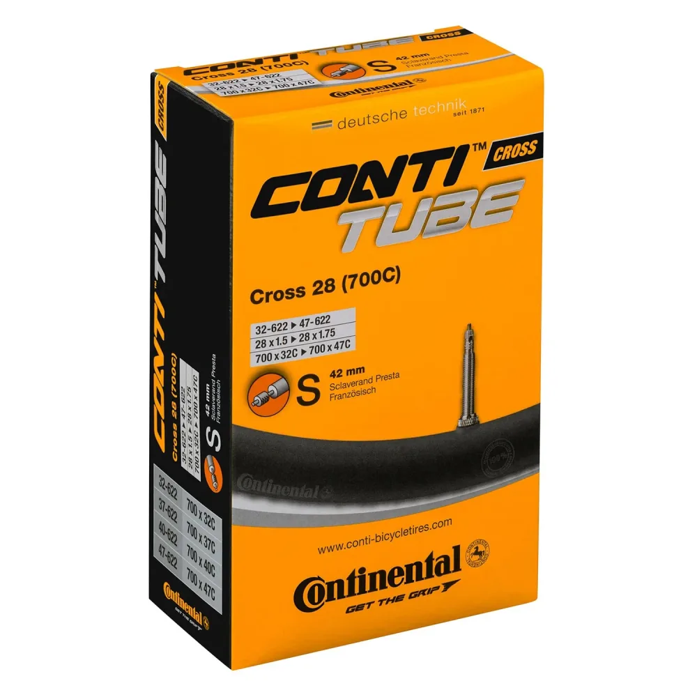 Chambre à Air CONTINENTAL CROSS 700×32/47 – 29×1.25/1.75 Presta Chambre à Air CONTINENTAL CROSS 700×32/47 – 29×1.25/1.75 Presta