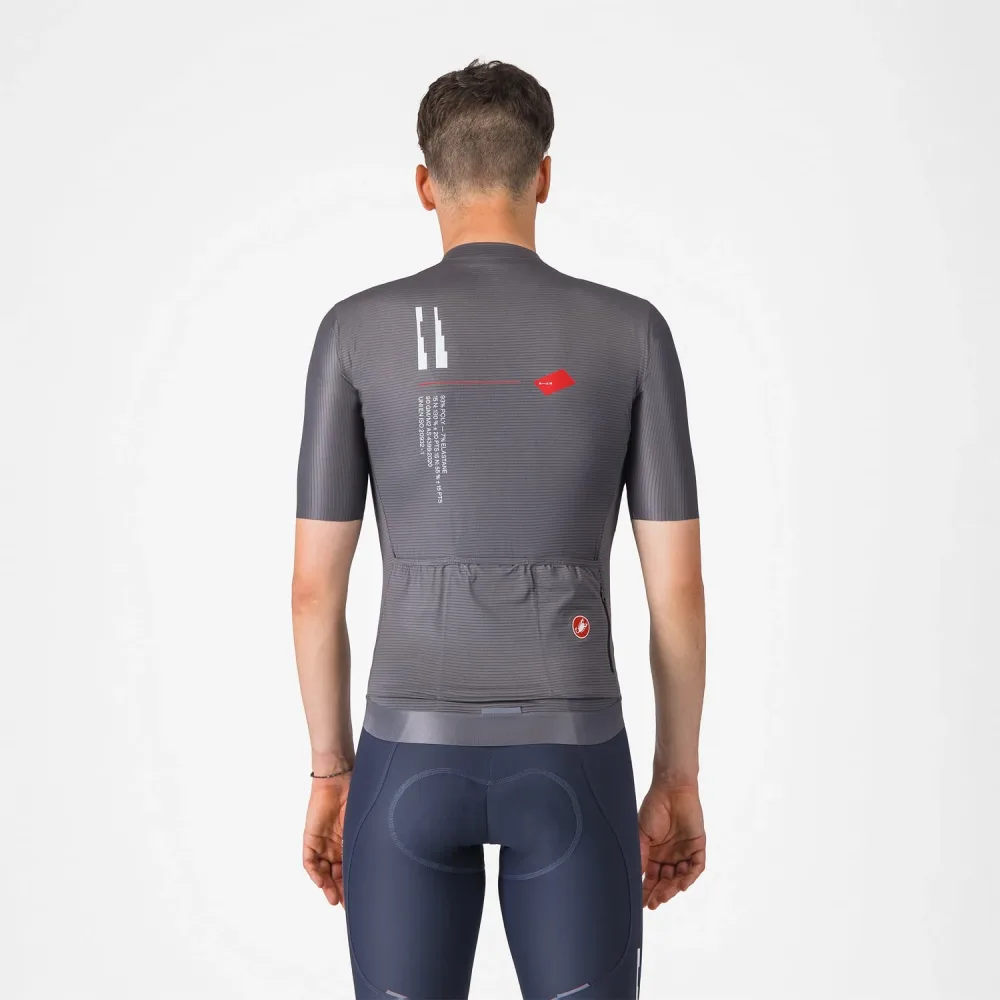 Maillot CASTELLI ESPRESSO R--A/D Manches Courtes Gris Fumé – Image 2