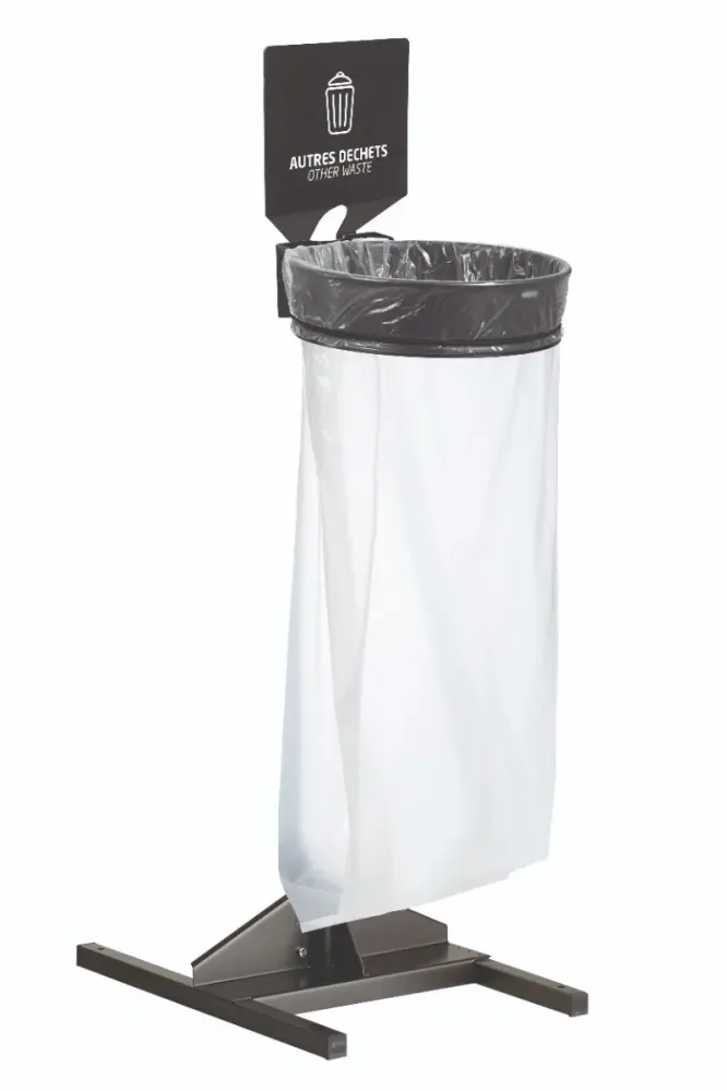 Kit sur socle support sac 110L ECOLLECTO 1 flux – Image 2