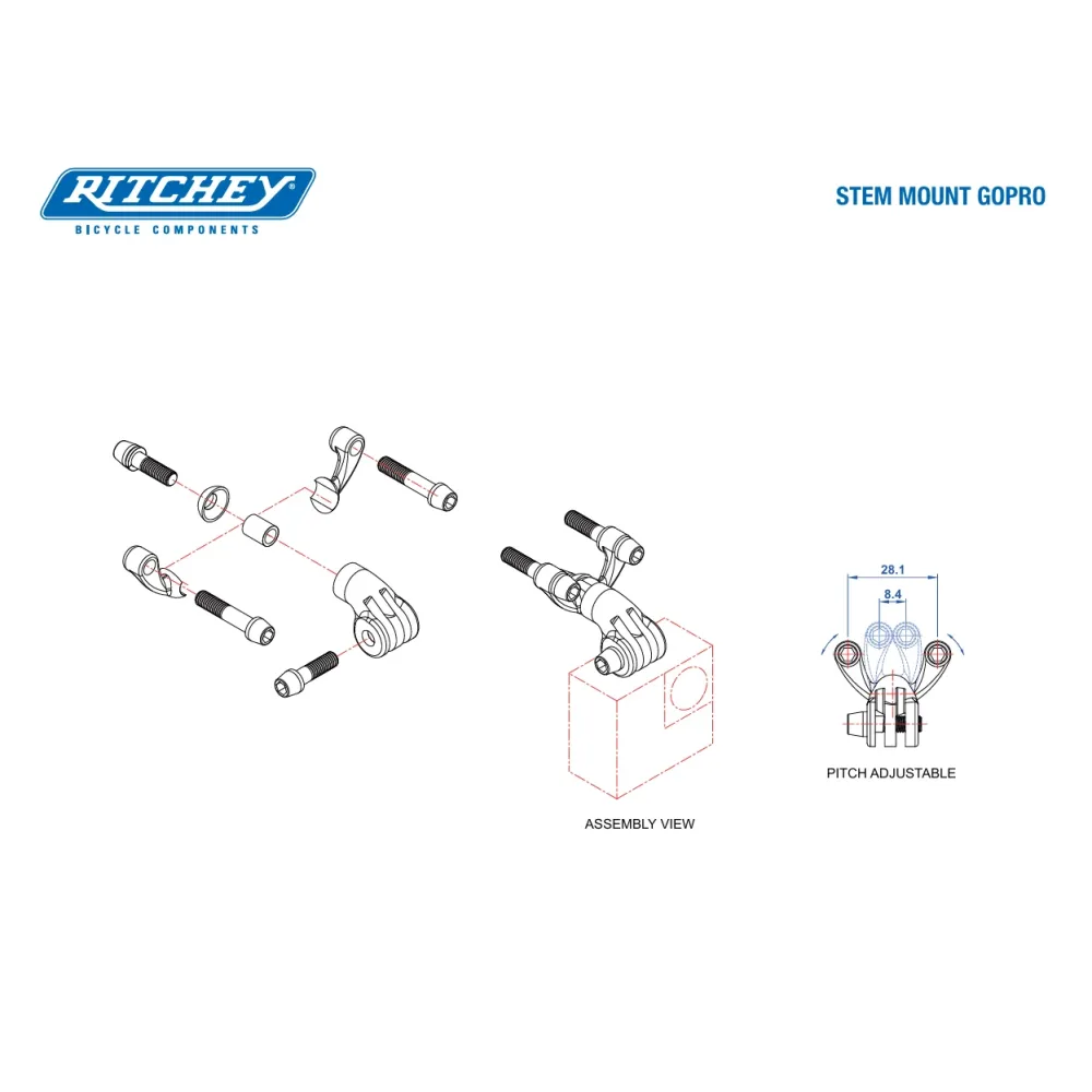 Kit de Montage RITCHEY pour Caméra GoPro – Image 2