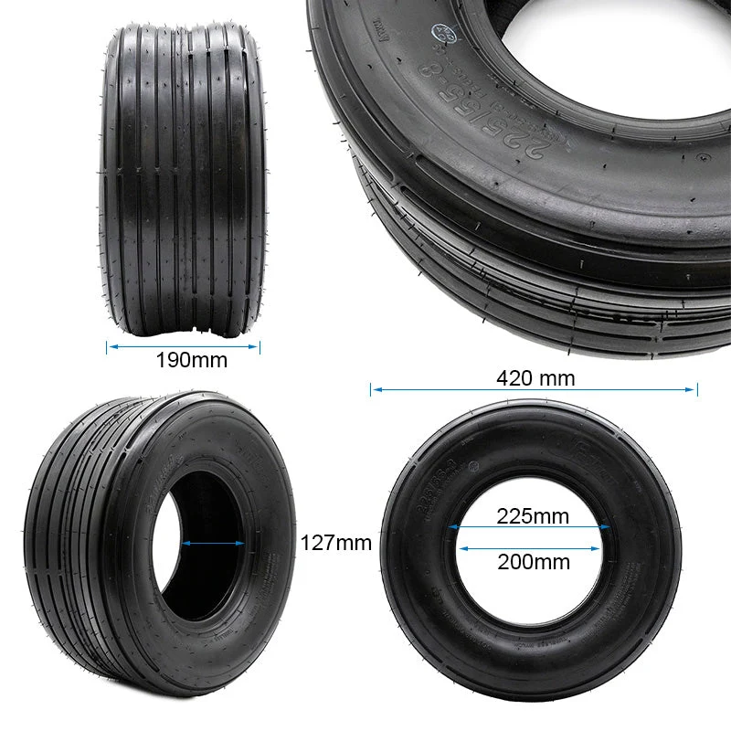 Pneus Tubeless (sans chambre à air) 18x9.5-8 / 225/55-8 lisse – Image 2