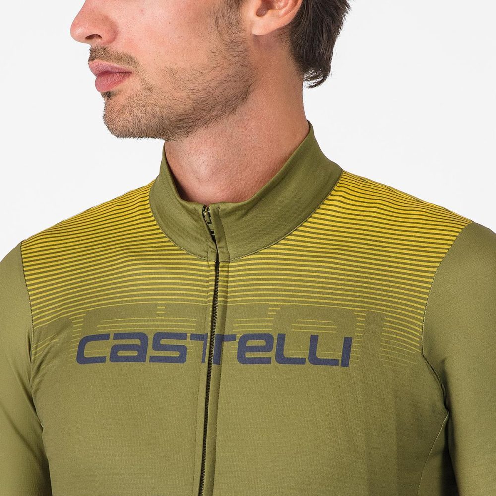 Maillot CASTELLLI APICE THERMAL Manches Longues Bleu/Mango Mojito – Image 3