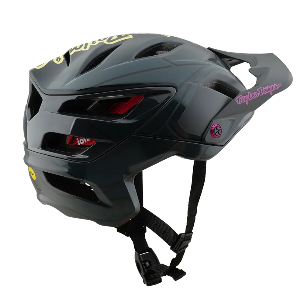 Casque VTT TROY LEE DESIGNS A3 MIPS GHOSTWING Gris/Noir – Image 2