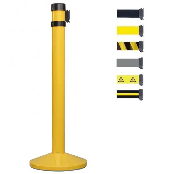 Poteau jaune à sangle 2 ou 4 mètres