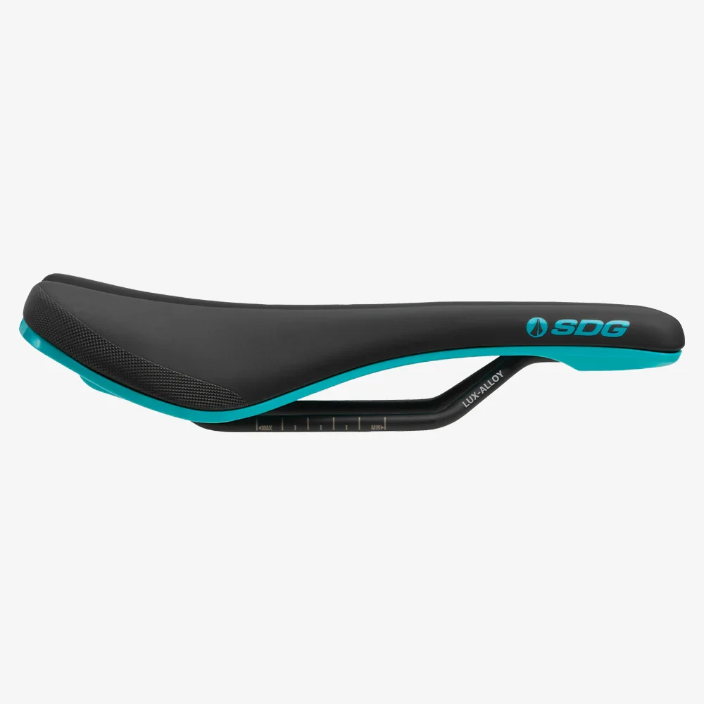 Selle SDG BEL-AIR V3 Rails Lux Alloy Noir/Turquoise – Image 3
