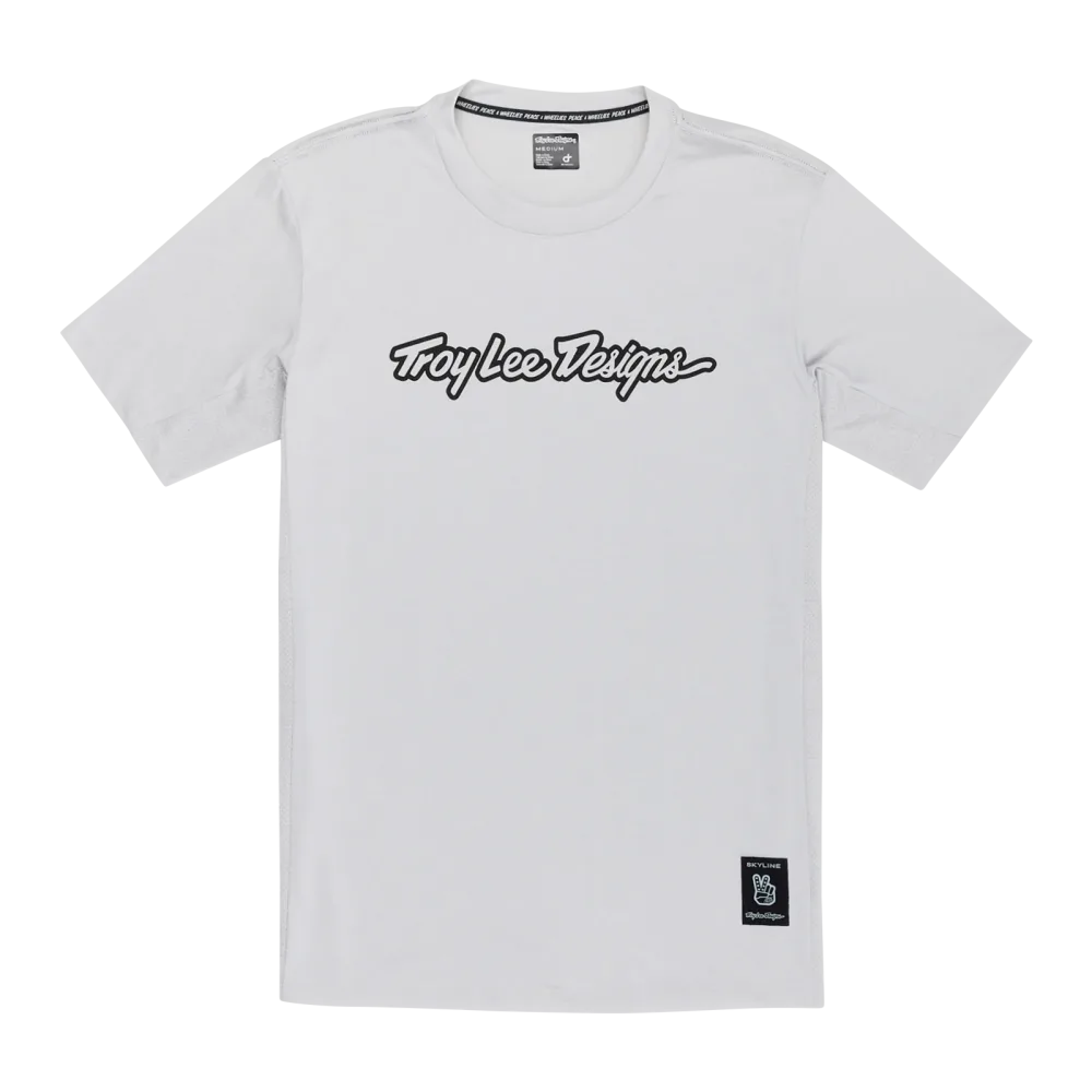 Maillot TROY LEE DESIGNS SKYLINE RIDE TEE SIGNATURE Manches Courtes Gris