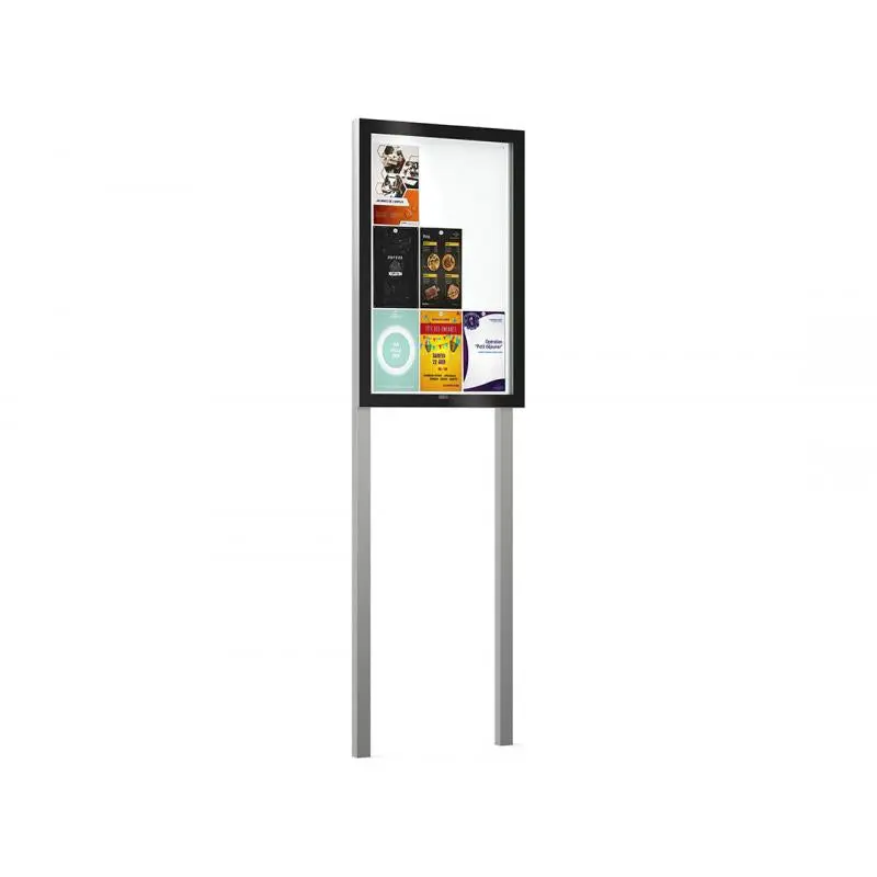 Vitrine d'affichage Edge sur poteaux